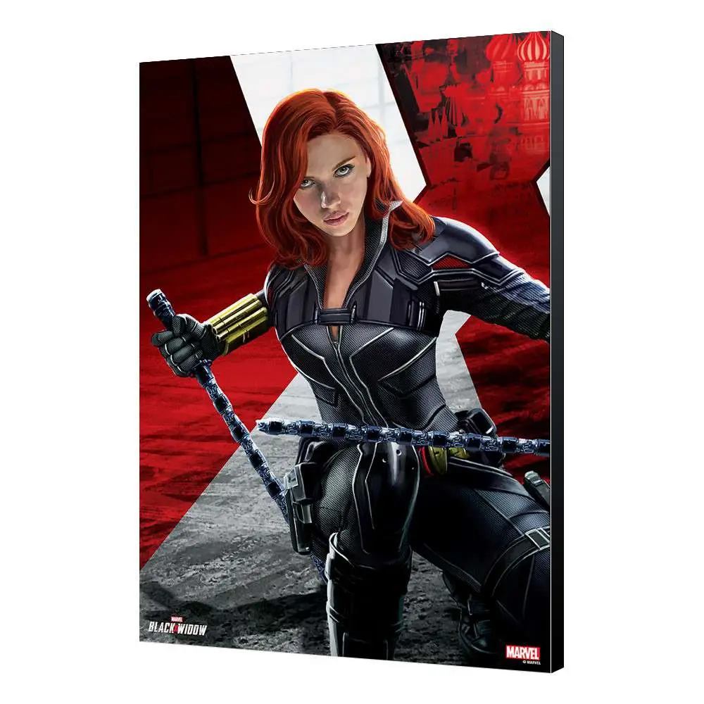 Black Widow Movie Kneeling Wood Panel - Figurine